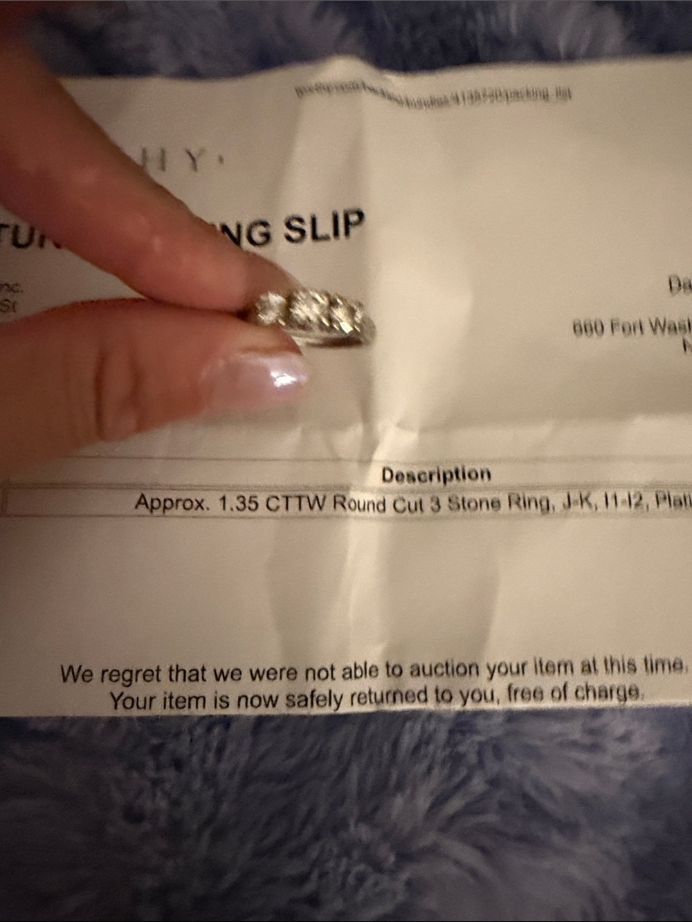 Zales Silver-Tone Three-Stone Diamond Ring